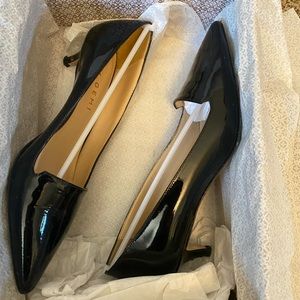 M. Gemi Tesoro Kitten Heel Black Patent Leather sz 38 euro